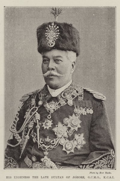 Hans höghet den sene sultanen av Johore, GCMG, KCSI av English Photographer