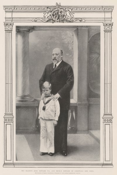 Hans Majestät kung Edward VII och prins Edward av Cornwall och York av English Photographer