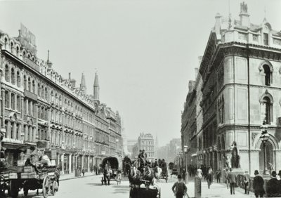 Holborn Viadukt, österut, City of London, 1875 av English Photographer