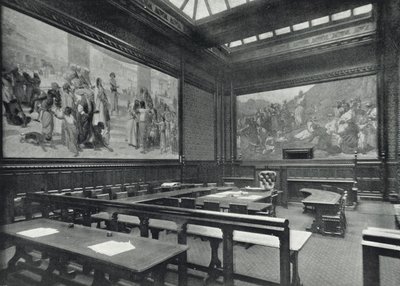 Houses of Parliament, Moses Room, House of Lords (s/v foto) av English Photographer