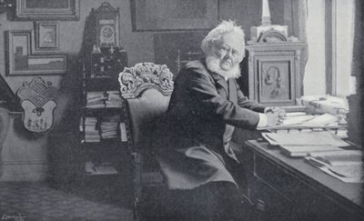 Ibsen i sin studie (s/v foto) av English Photographer