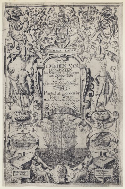 J Linschoten, Discourse of Voyages, J Wolfe 1598 (s/v foto) av English Photographer