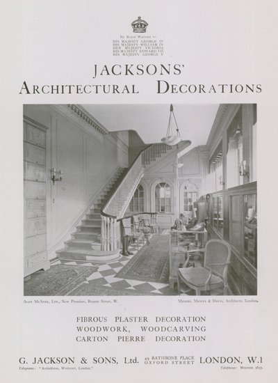 Jacksons arkitektoniska dekorationer av English Photographer