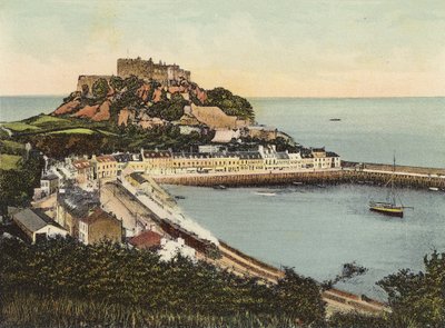 Jersey: Mount Orgueil Castle (färgat foto) av English Photographer