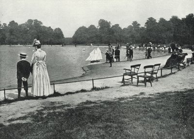 Kensington Gardens, the Round Pond (s/v foto) av English Photographer