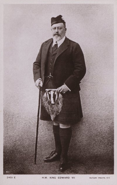 Kung Edward VII (svartvitt foto) av English Photographer