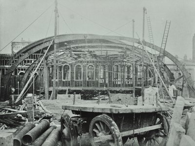 Kings Cross Station: byggnadsarbete pågår, 1862 av English Photographer