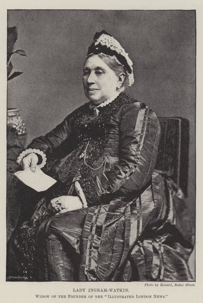 Lady Ingram-Watkin, änka efter grundaren av Illustrated London News av English Photographer