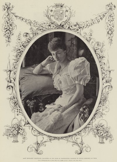 Lady Margaret Grosvenor, dotter till hertigen av Westminster, gift med prins Adolphus av Teck av English Photographer