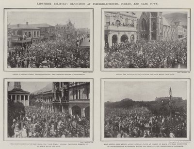 Ladysmith lättad, glädje i Pietermaritzburg, Durban och Kapstaden av English Photographer