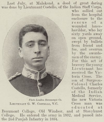 Löjtnant G W Costello, VC av English Photographer