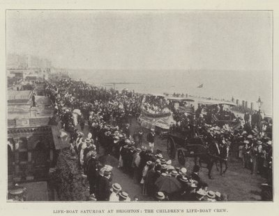 Livbåtslördag i Brighton, barnens livbåtsbesättning av English Photographer