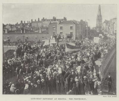 Livbåtslördag i Bristol, processionen av English Photographer