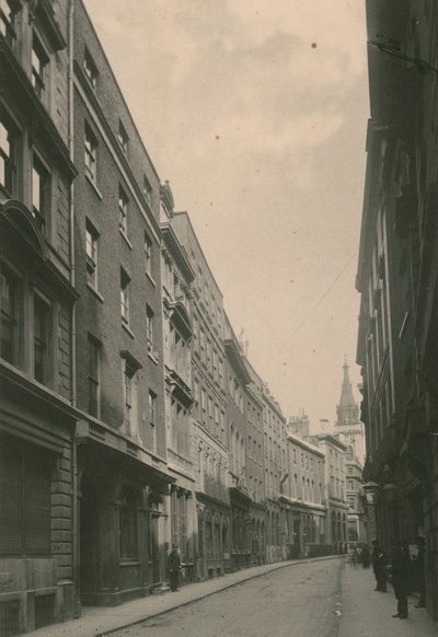 Lombard Street, London; fotografera; daterad juni 1885 av English Photographer