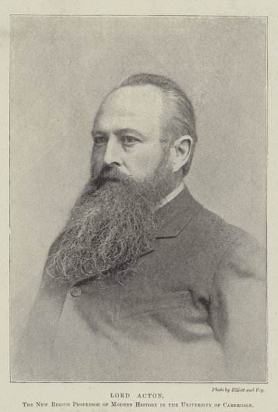 Lord Acton, den nya Regius-professorn i modern historia vid University of Cambridge av English Photographer