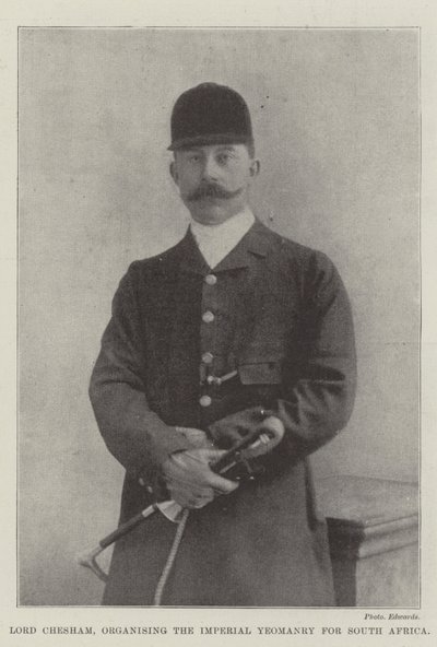 Lord Chesham, organiserar Imperial Yeomanry för Sydafrika av English Photographer