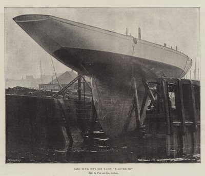 Lord Dunravens nya yacht, Valkyrie III av English Photographer