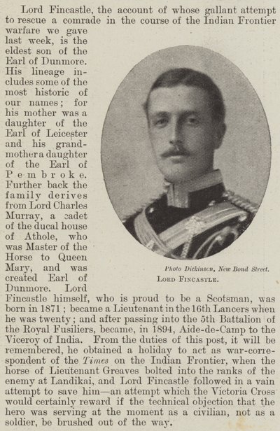Lord Fincastle av English Photographer