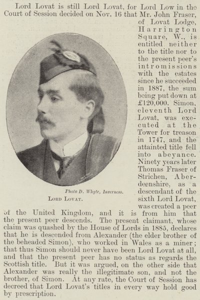 Lord Lovat av English Photographer