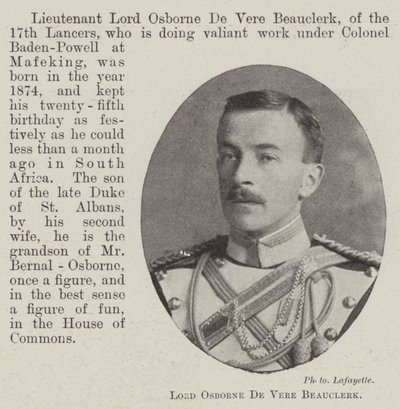 Lord Osborne De Vere Beauclerk av English Photographer