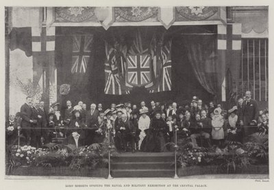 Lord Roberts öppnar sjö- och militärutställningen på Crystal Palace av English Photographer