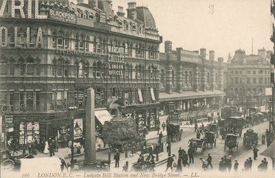 Ludgate Hill Station och New Bridge Street, London av English Photographer