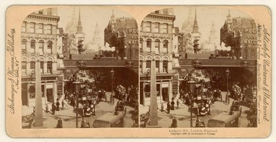 Ludgate Hill, stereoskopisk vy av English Photographer