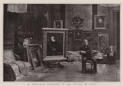 M Benjamin Constant i sin studio i Paris av English Photographer