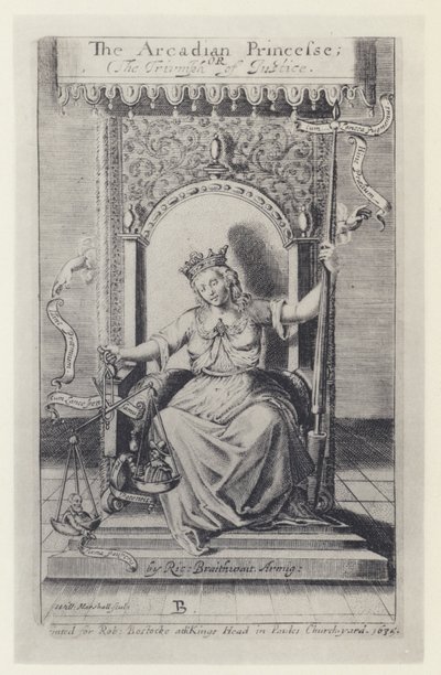 M Silesio, The Arcadian Princess, Tr R Brathwait, T Harper för Bostocke 1635 (s/v foto) av English Photographer