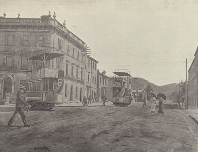 Macquarie Street, tittar från katedralen, Hobart av English Photographer