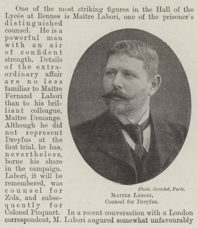 Maitre Labori, ombud för Dreyfus av English Photographer