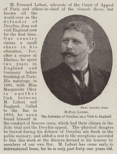 Maitre Labori, Dreyfus försvarare, på besök i England av English Photographer