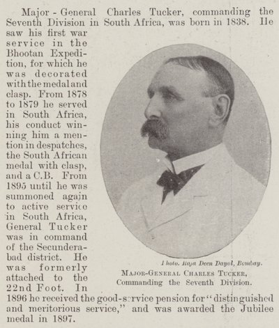 Generalmajor Charles Tucker, chef för den sjunde divisionen av English Photographer