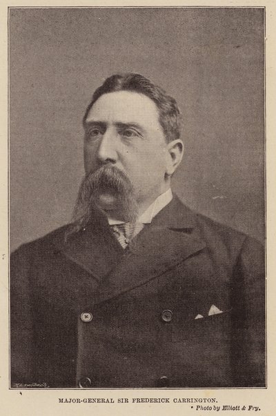 Generalmajor Sir Frederick Carrington (s/v foto) av English Photographer
