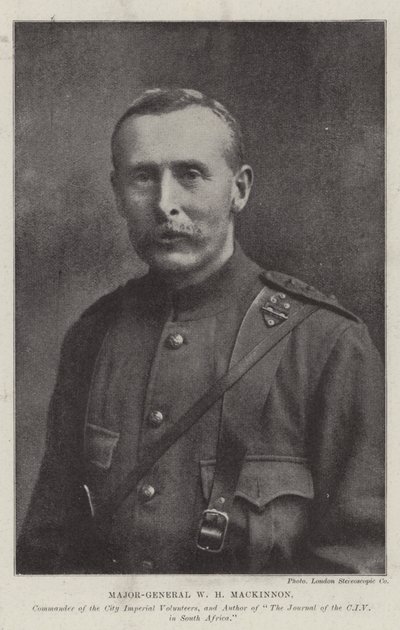 Generalmajor WH Mackinnon, Commander of the City Imperial Volunteers och författare till The Journal of the CIV i Sydafrika av English Photographer