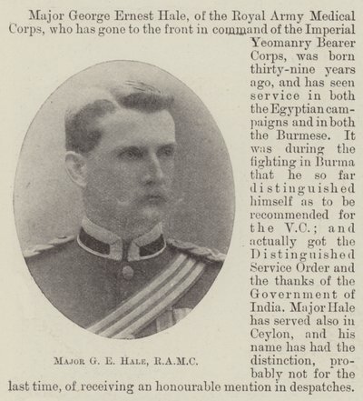 Major G E Hale, RAMC av English Photographer