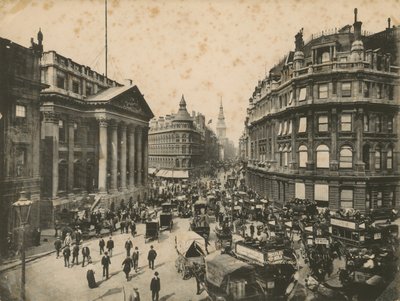 Mansion House, Queen Victoria Street och Cheapside, London av English Photographer