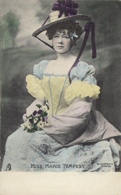 Marie Tempest, engelsk sångerska och skådespelerska (färgad bild) av English Photographer