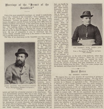 Bröllop av Eremiten av Sonnblick av English Photographer