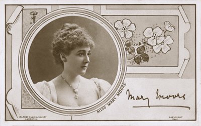 Mary Moore, engelsk skådespelerska (s/v-foto) av English Photographer