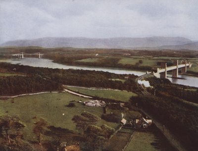 Menai Straits från Anglesey Column av English Photographer