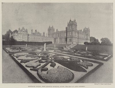 Mentmore Towers, nära Leighton Buzzard, Buckinghamshire, säte för Lord Rosebery av English Photographer