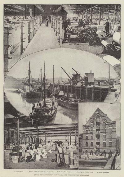 Messers Lever Brothers Soap Works, Port Sunlight, nära Birkenhead av English Photographer