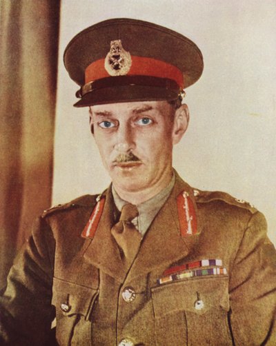 Miles Dempsey, brittisk general som befälhavde den andra armén i landsättningarna i Normandie och var den första brittiska befälhavaren att korsa Rhen, andra världskriget av English Photographer