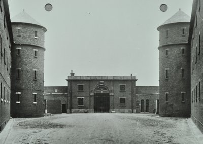 Millbank Prison: nere, huvudkorridoren, 1885 av English Photographer