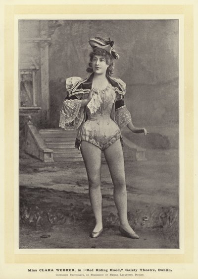 Miss Clara Webber, i Rödluvan, Gaiety Theatre, Dublin av English Photographer