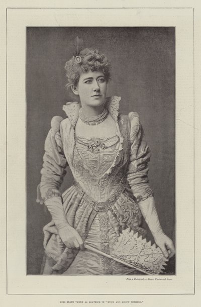 Miss Ellen Terry som Beatrice i Much Ado About Nothing av English Photographer