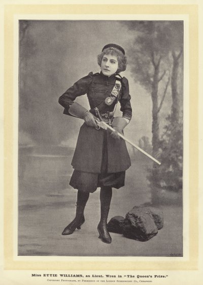 Miss Ettie Williams, som Lieut Wren i The Queens Prize av English Photographer