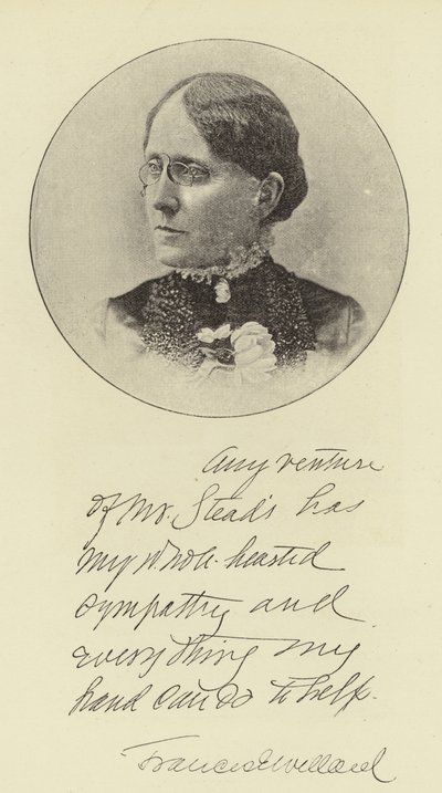Fröken Frances E Willard av English Photographer