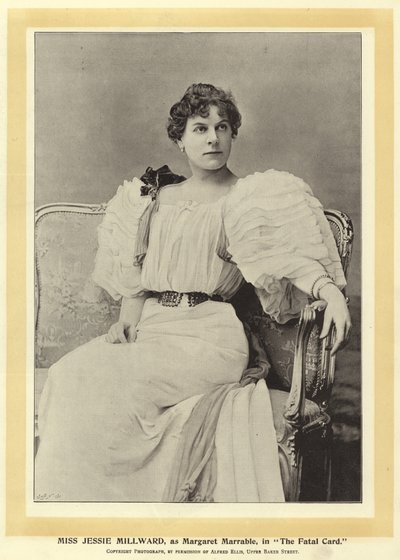 Miss Jessie Millward, som Margaret Marrable, i The Fatal Card av English Photographer